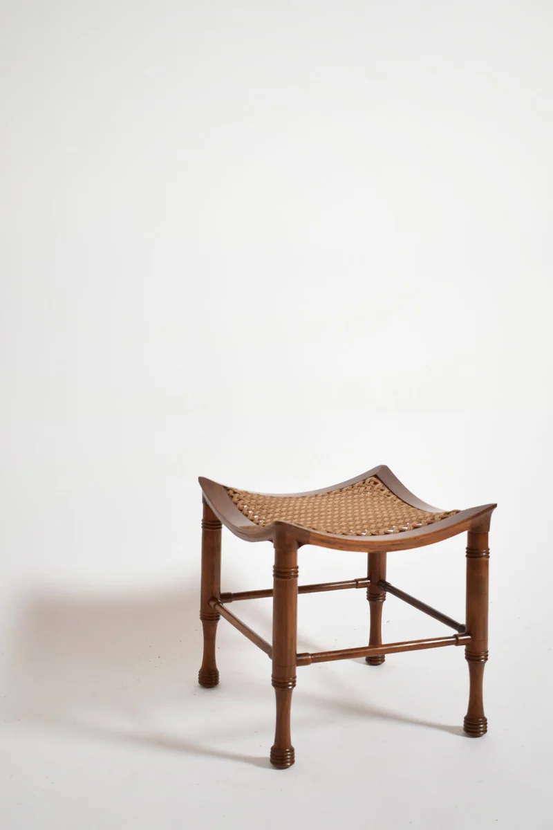 Thebes Arts & Crafts Wooden Stool, 1900s