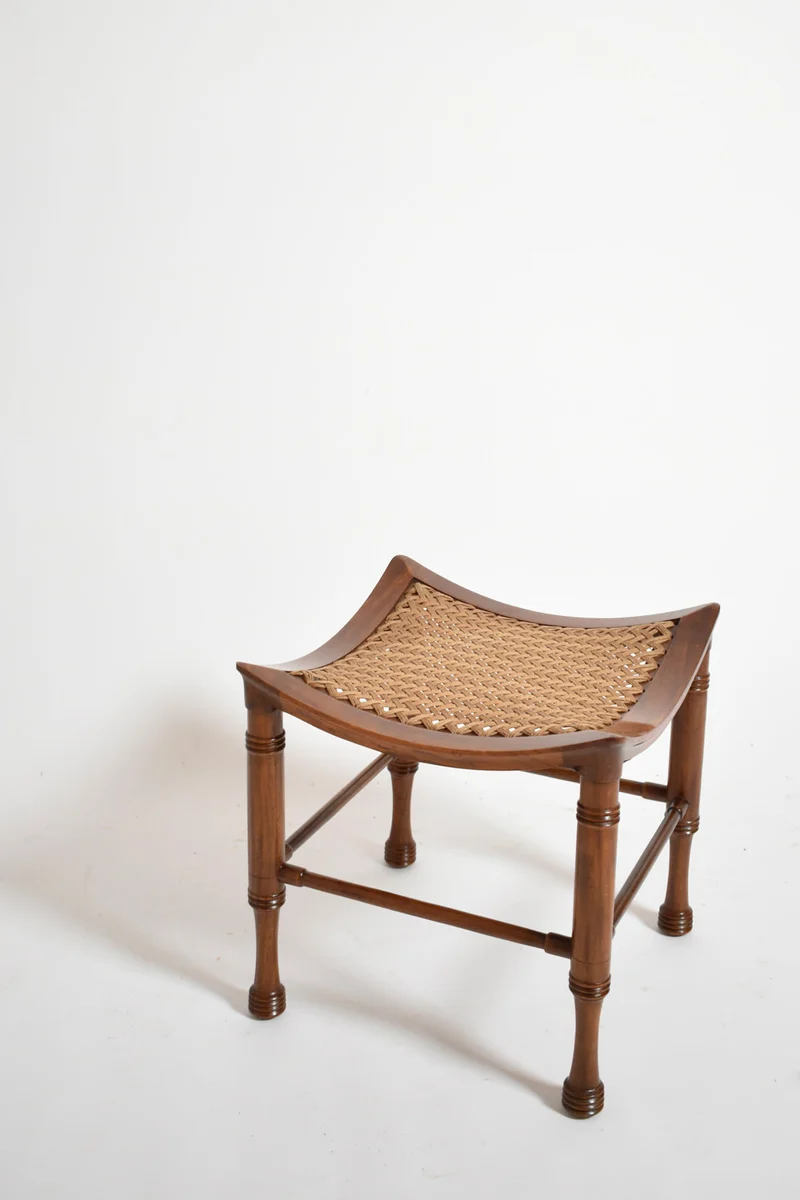 Thebes Arts & Crafts Wooden Stool, 1900s