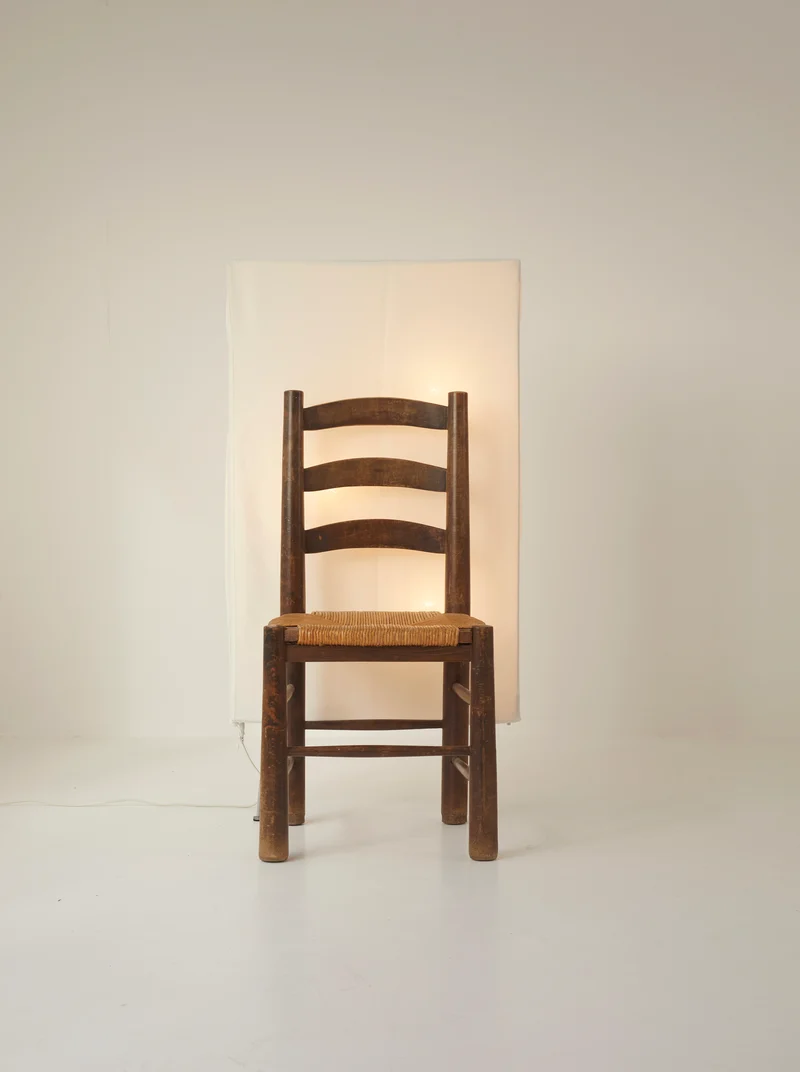 Vintage Dimmable Light Screen / Floor Lamp / Room Divider in Removable Fabric C. 2000
