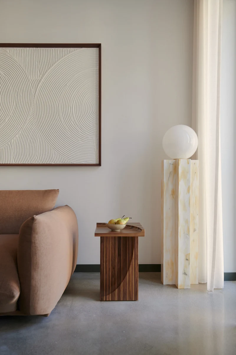 Trama Side Table in Wood and Oak