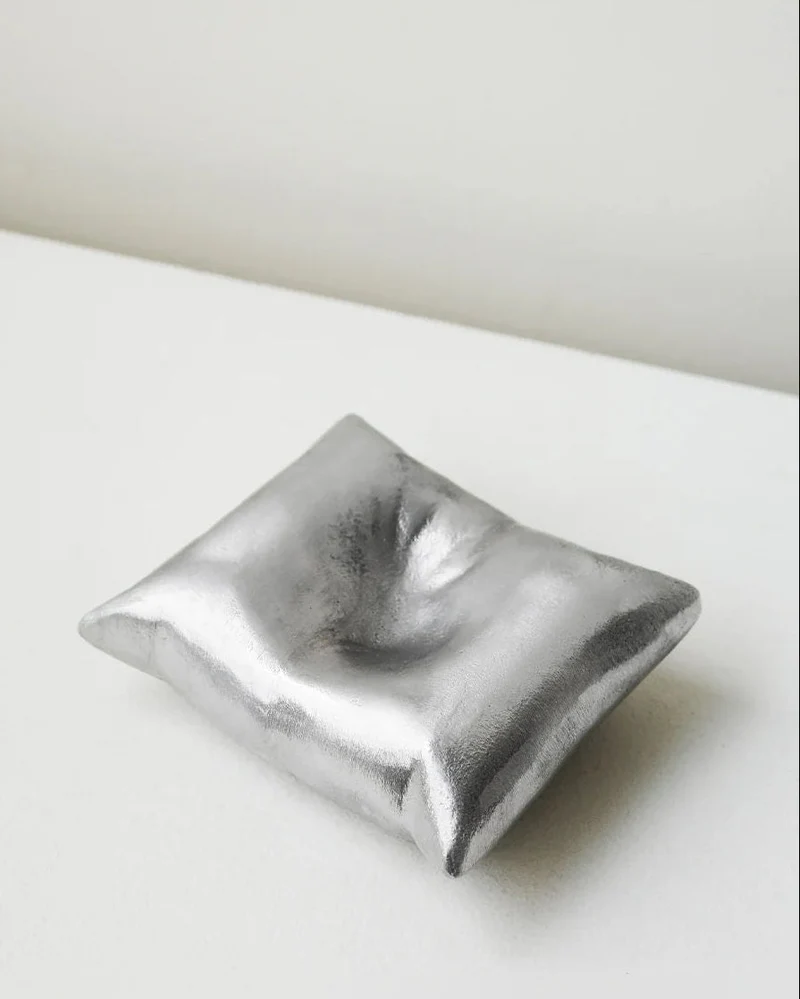 Bumped - Aluminium Cushion in Silver