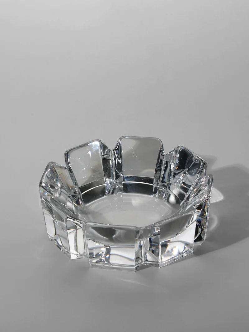 Lars Hellsten Full Lead Crystal "Corona" Bowl for Orrefors, 1970s