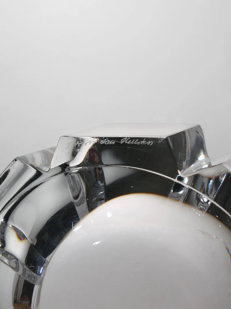 Lars Hellsten Full Lead Crystal "Corona" Bowl for Orrefors, 1970s