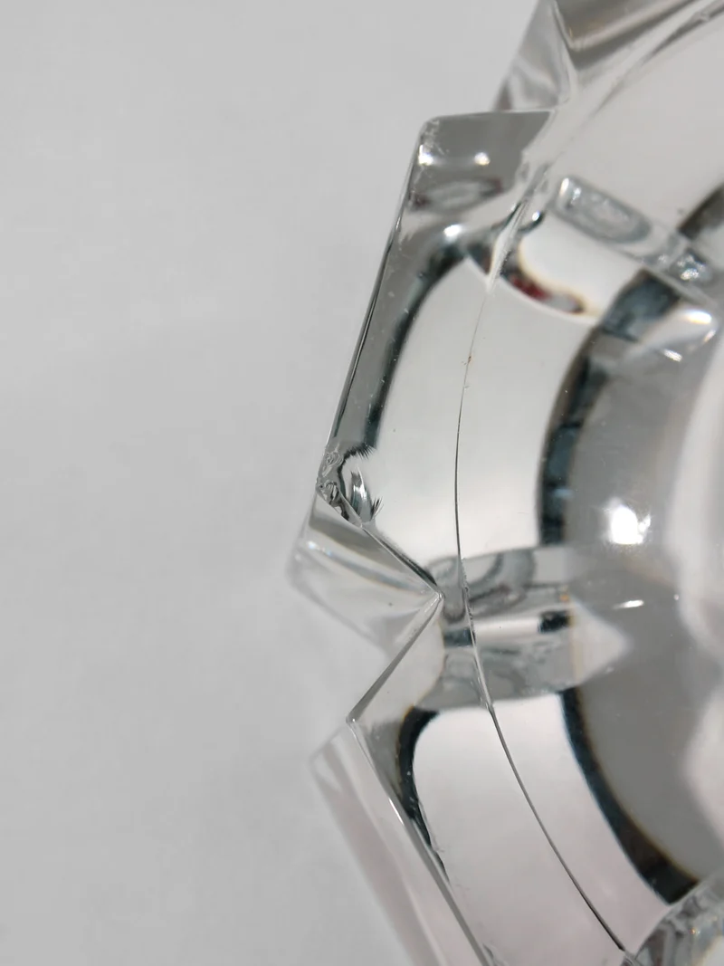 Lars Hellsten Full Lead Crystal "Corona" Bowl for Orrefors, 1970s