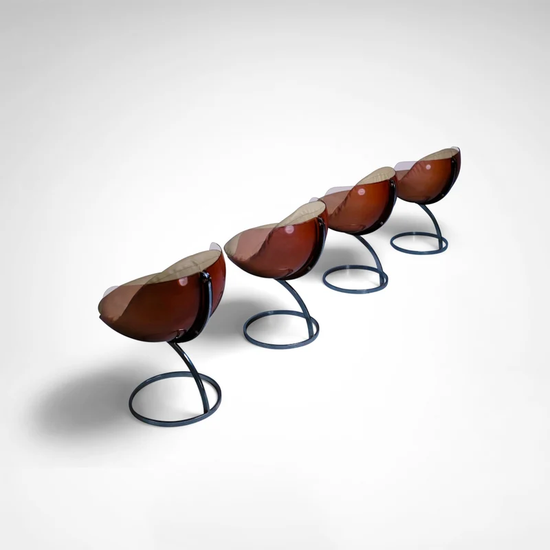 Sphere dining chairs by Boris Tabacoff for Mobilier Modulaire Moderne France 1970s