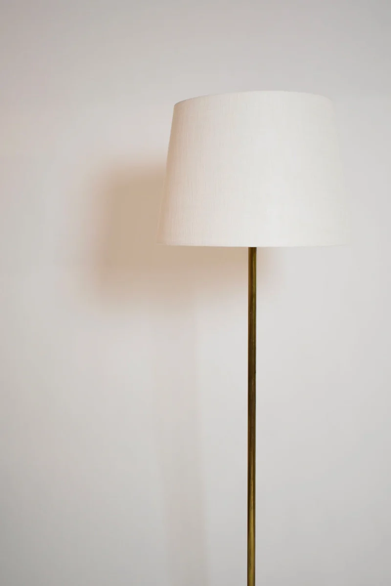 Vintage Tripod Baluster Neoclassical Brass Floor Lamp, 1960s