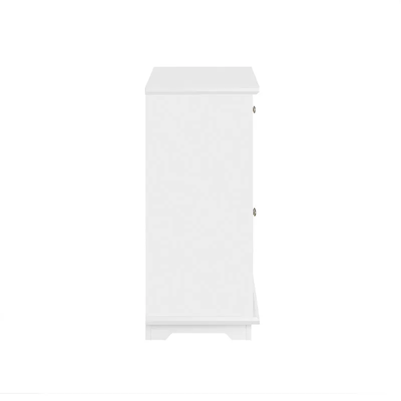 SoBuy FSB77-W Buffet Cuisine avec 3 Portes Vitrées et 2 Tiroirs, pour Cuisine et Salle à Manger, Rangement Optimisé, Design Fonctionnel – L119×P40×H90 cm, Blanc