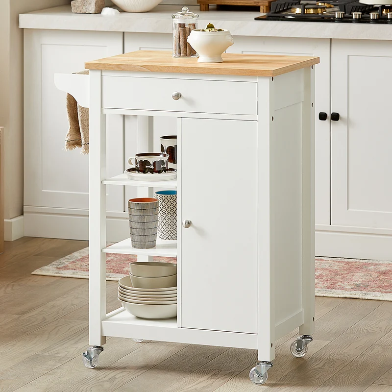 SoBuy FKW46-WN Desserte roulante Chariot de cuisine de service Meuble de Rangement