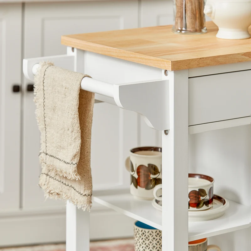 SoBuy FKW46-WN Desserte roulante Chariot de cuisine de service Meuble de Rangement