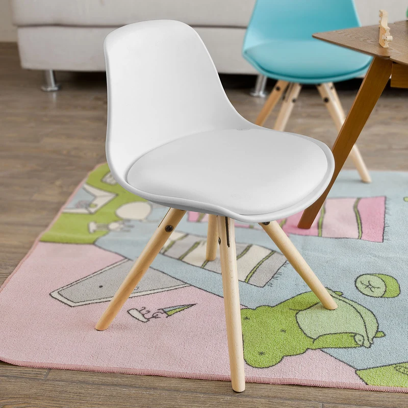 SoBuy FST46-W Fauteuil Enfant Chaise Confortable en Bouleau pour enfant avec assise rembourrée