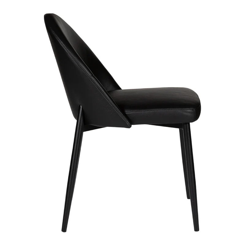 Chaise de salle à manger rembourrée en cuir - Emma