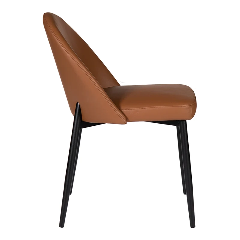 Chaise de salle à manger rembourrée en cuir - Emma