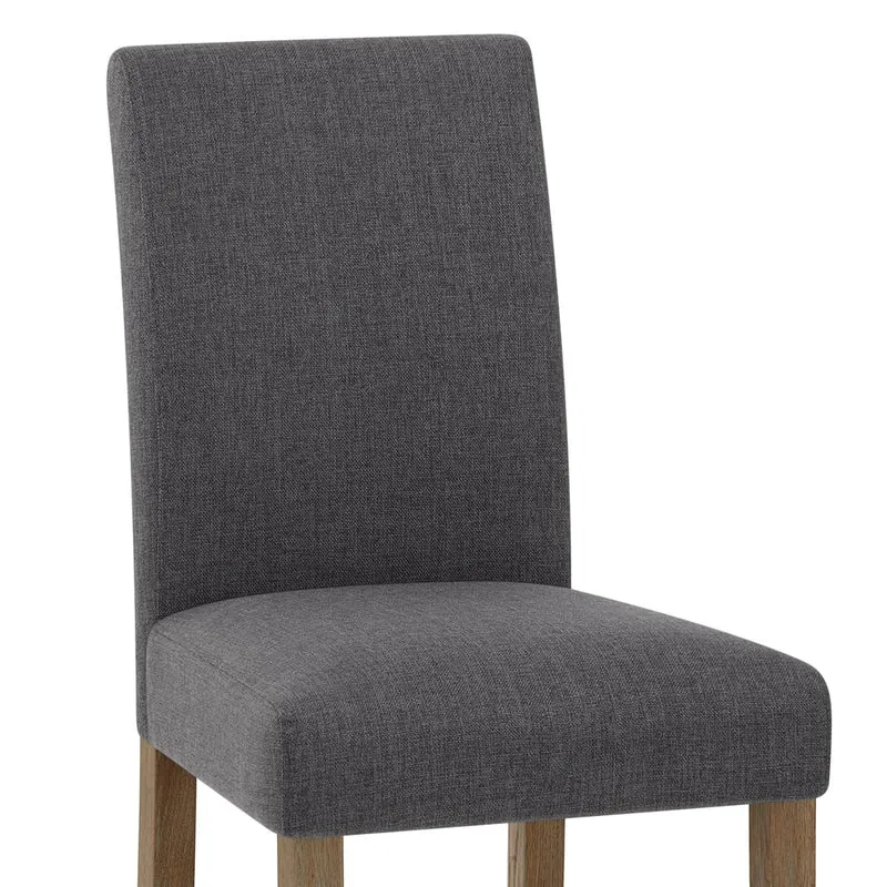 Chaise Bois Tissu - Chicago Gris Foncé