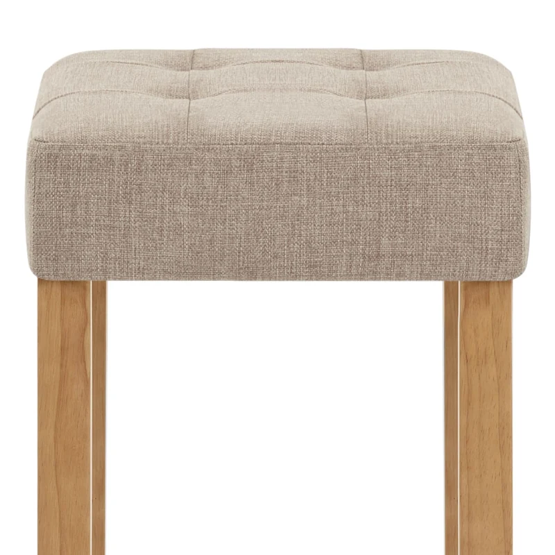 Tabouret de bar Chêne Tissu - Oliver Taupe