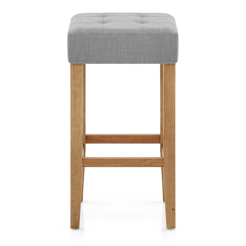 Tabouret de bar Chêne Tissu - Oliver Gris