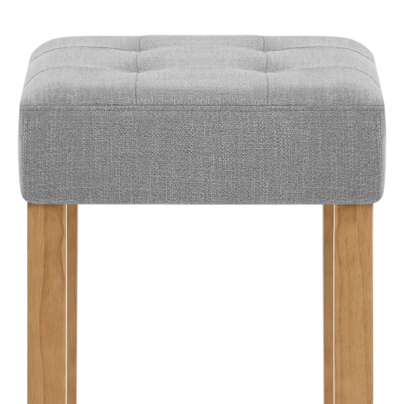Tabouret de bar Chêne Tissu - Oliver Gris