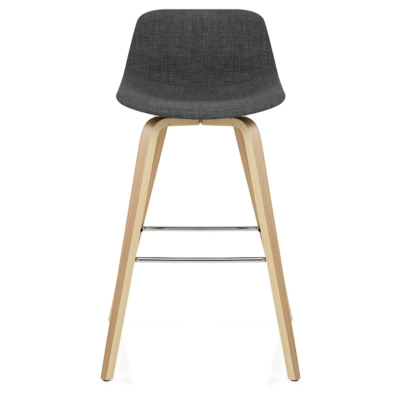 Tabouret De Bar Bois Tissu - Reef Gris Foncé
