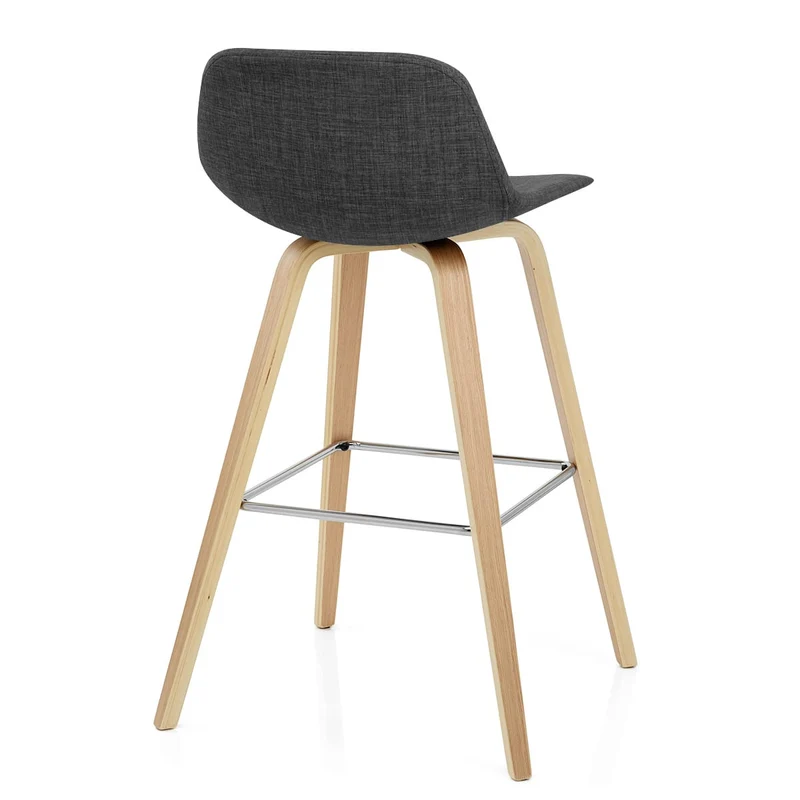 Tabouret De Bar Bois Tissu - Reef Gris Foncé