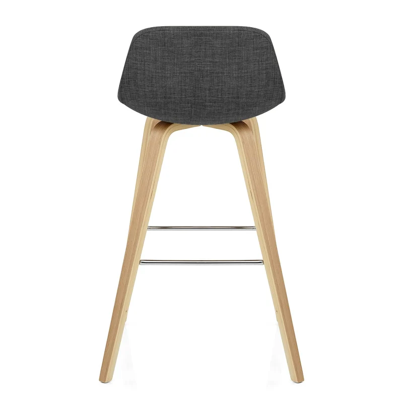 Tabouret De Bar Bois Tissu - Reef Gris Foncé