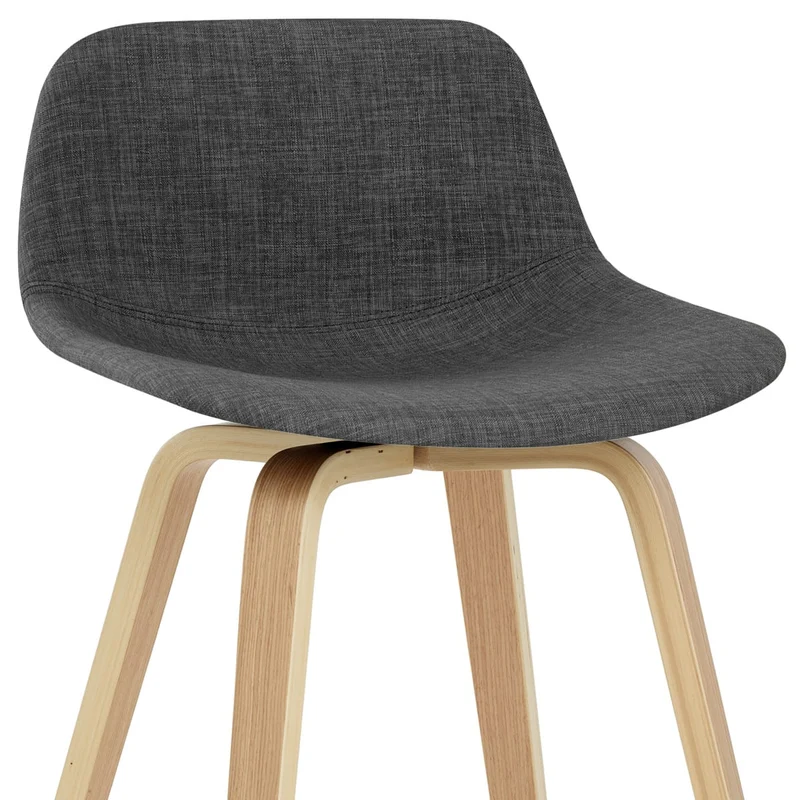 Tabouret De Bar Bois Tissu - Reef Gris Foncé