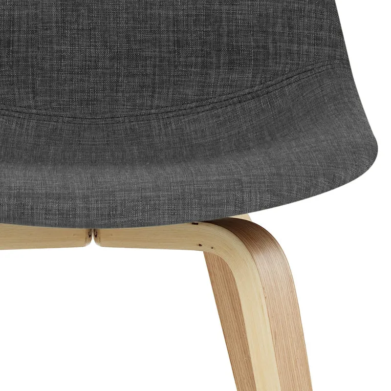 Tabouret De Bar Bois Tissu - Reef Gris Foncé