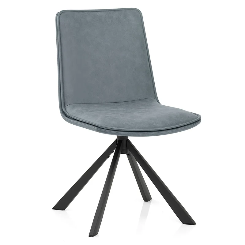 Chaise Faux Cuir - Genesis Bleu