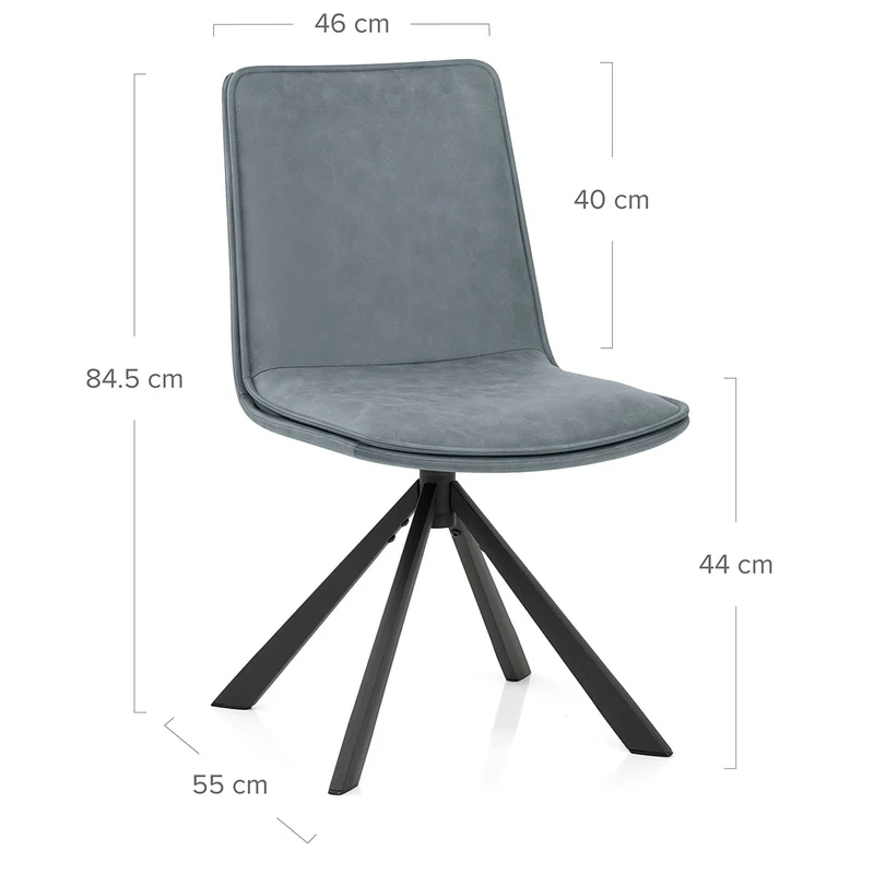 Chaise Faux Cuir - Genesis Bleu