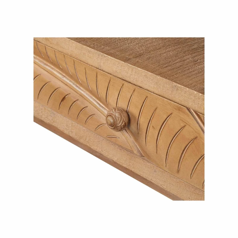 Console sculptée 2 tiroirs en bois massif manguier - Floria