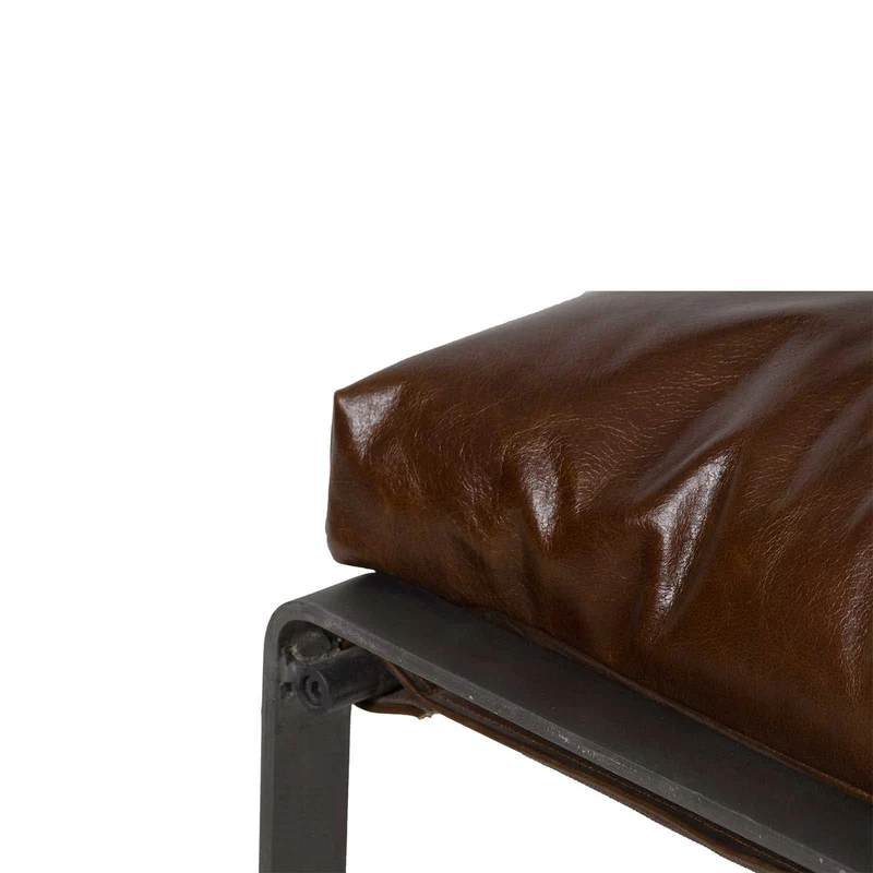 Damo Pouf Brun | Leather