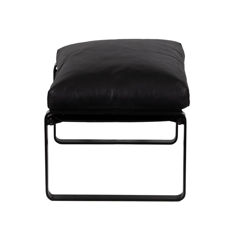 Damo pouf noir | Cuir