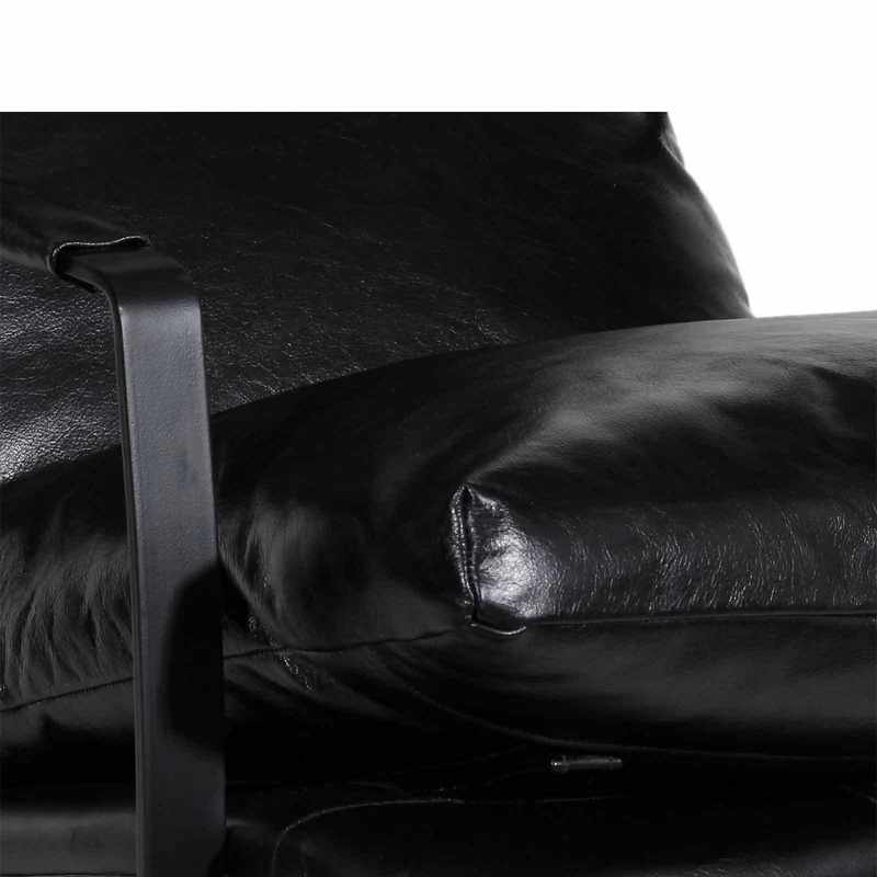 Damo Fauteuil Noir | Leather