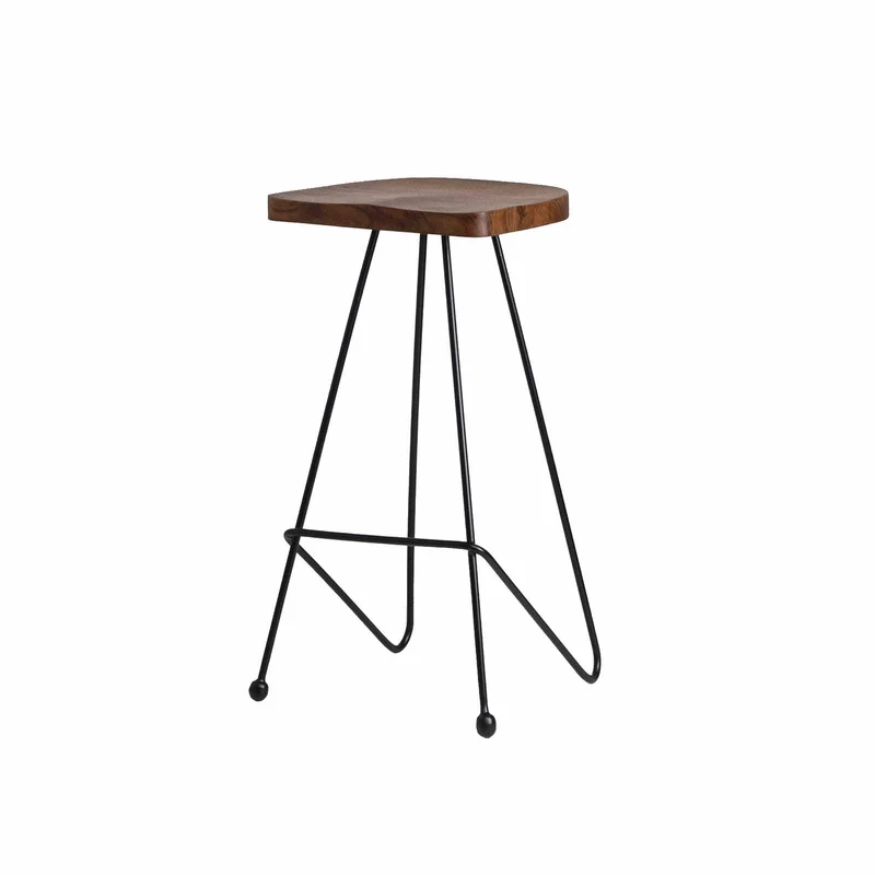 Tabouret de bar acacia et métal | Tila