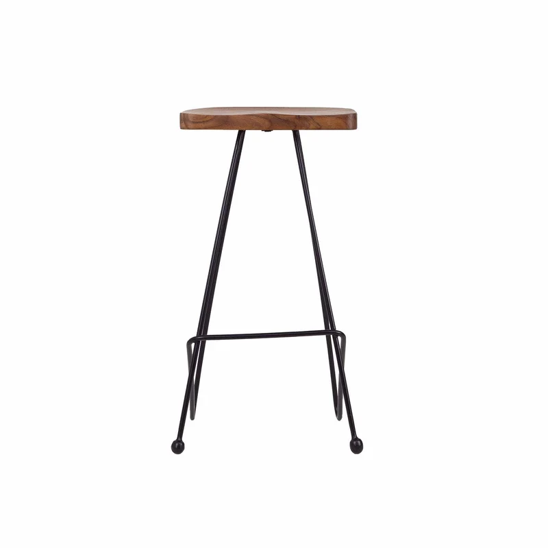 Tabouret de bar acacia et métal | Tila