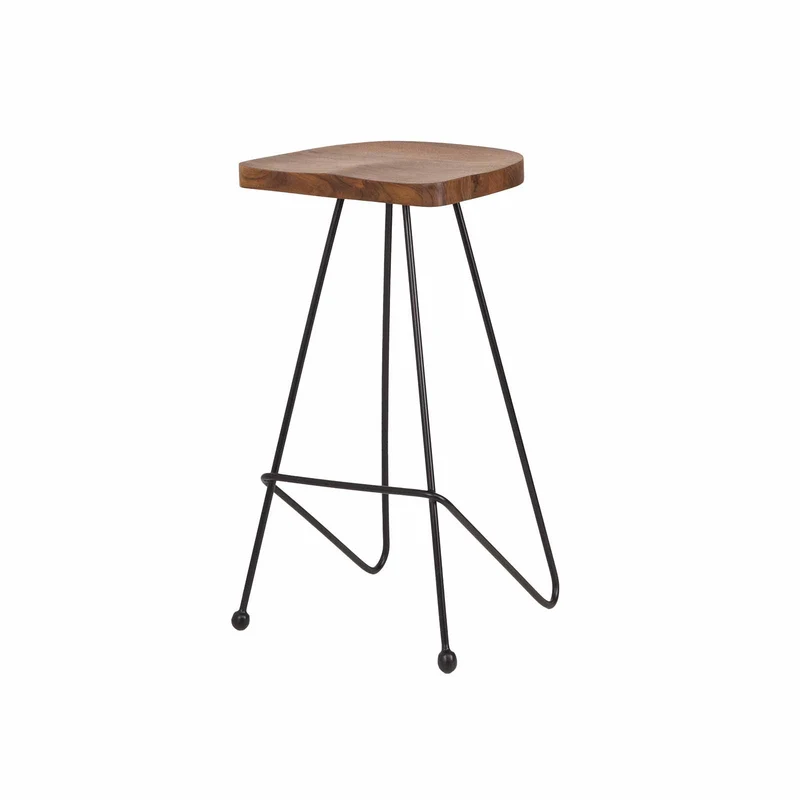 Tabouret de bar acacia et métal | Tila