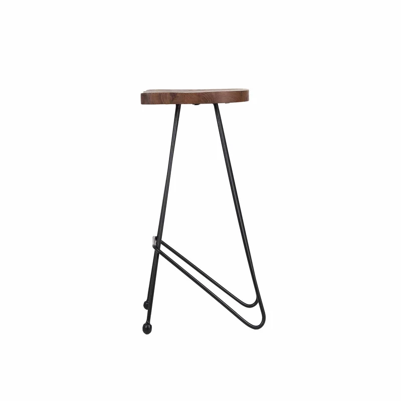 Tabouret de bar acacia et métal | Tila