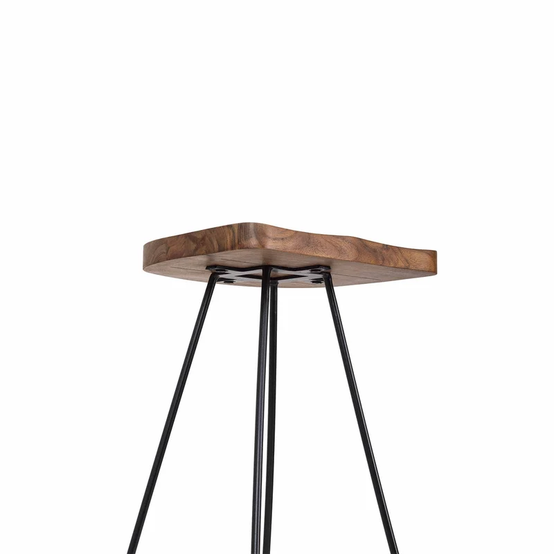 Tabouret de bar acacia et métal | Tila