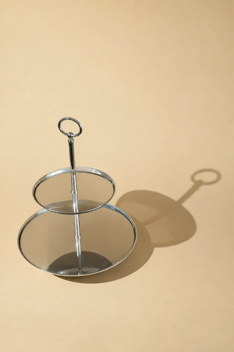 Ercuis Two-Tier Silver-Plated Serving Stand