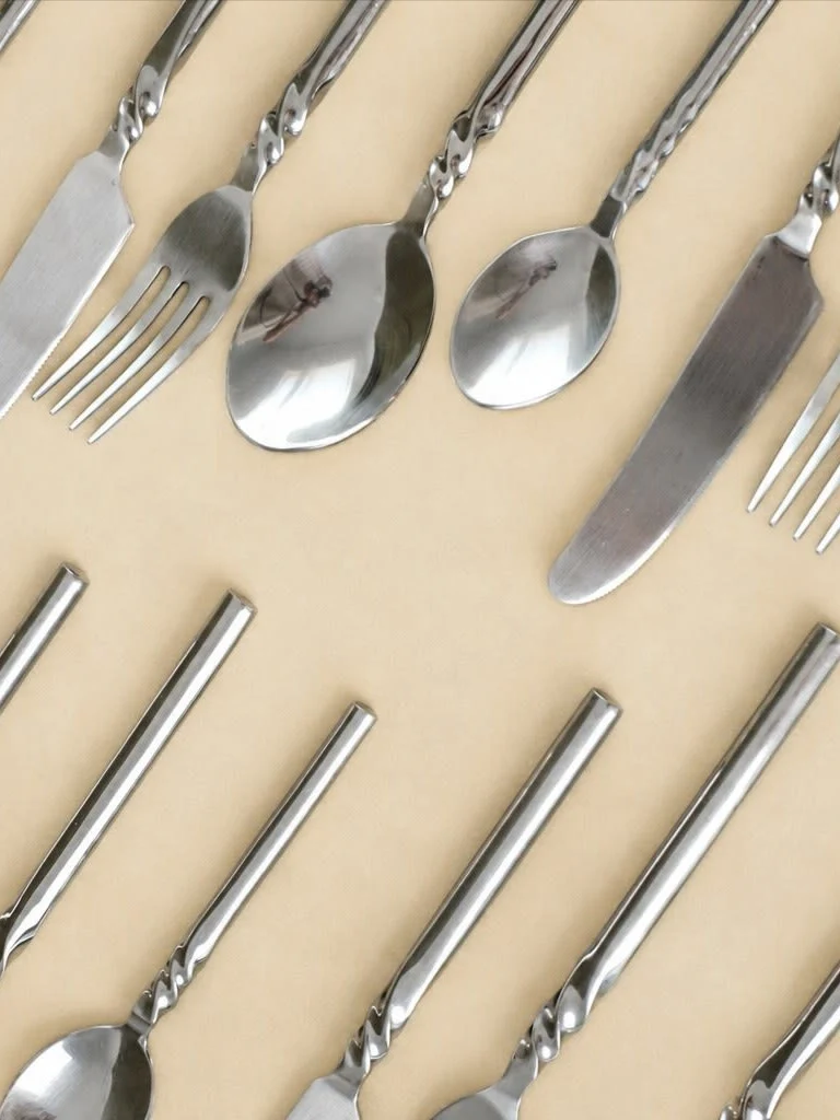 Set of 24-Piece Stainless Steel Cutlery