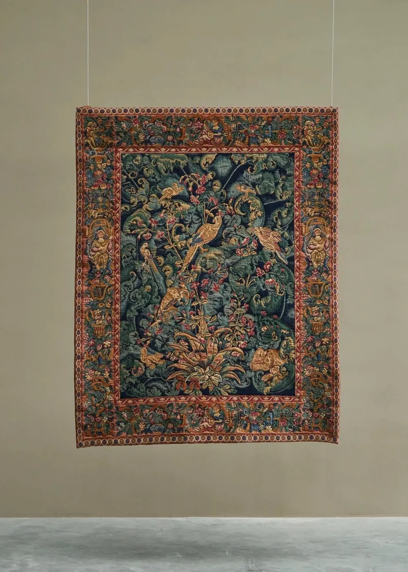 Mid-Century Wall Tapestry with Birds, Belgium, 1960s