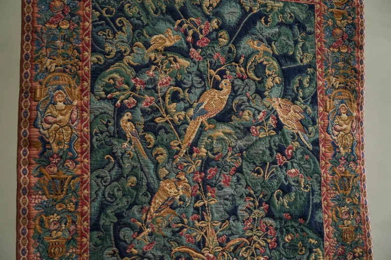 Mid-Century Wall Tapestry with Birds, Belgium, 1960s