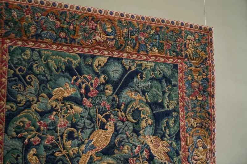 Mid-Century Wall Tapestry with Birds, Belgium, 1960s