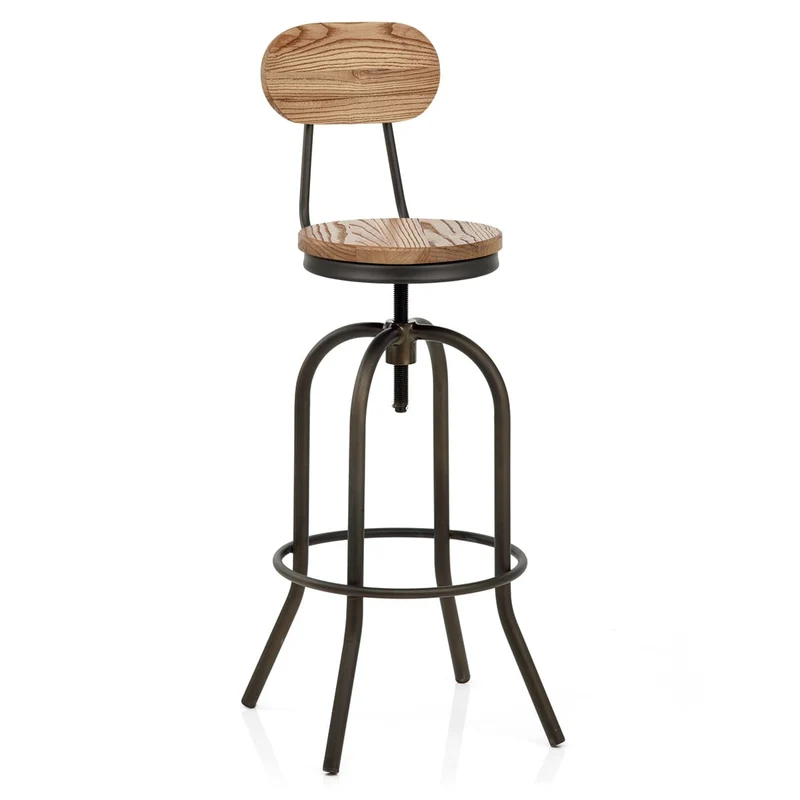 Tabouret de Bar Bois Clair - Vintage Swivel Bois