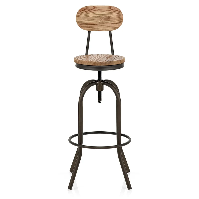 Tabouret de Bar Bois Clair - Vintage Swivel Bois