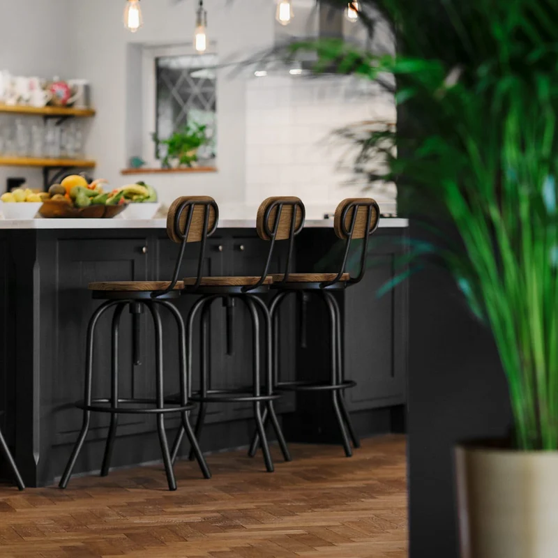 Tabouret de Bar Bois Clair - Vintage Swivel Bois