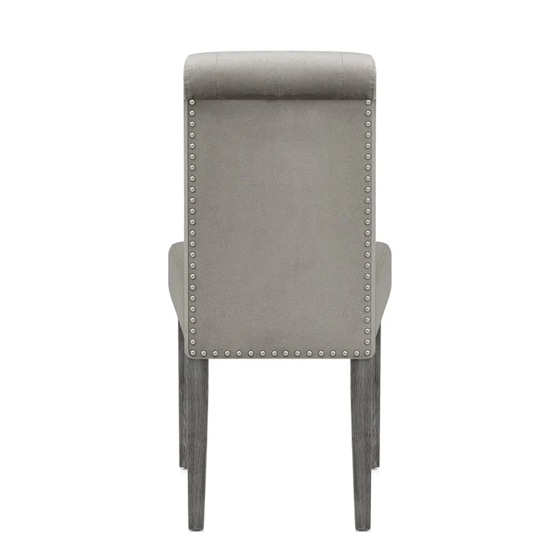 Chaise velours bois - Moreton Gris