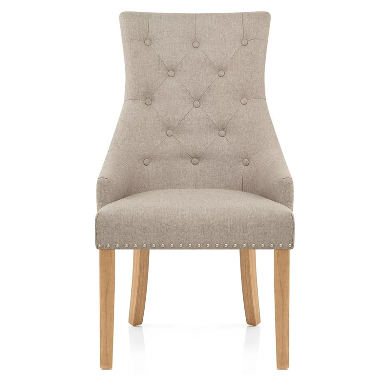 Chaise Chêne Tissu - Ascot Taupe