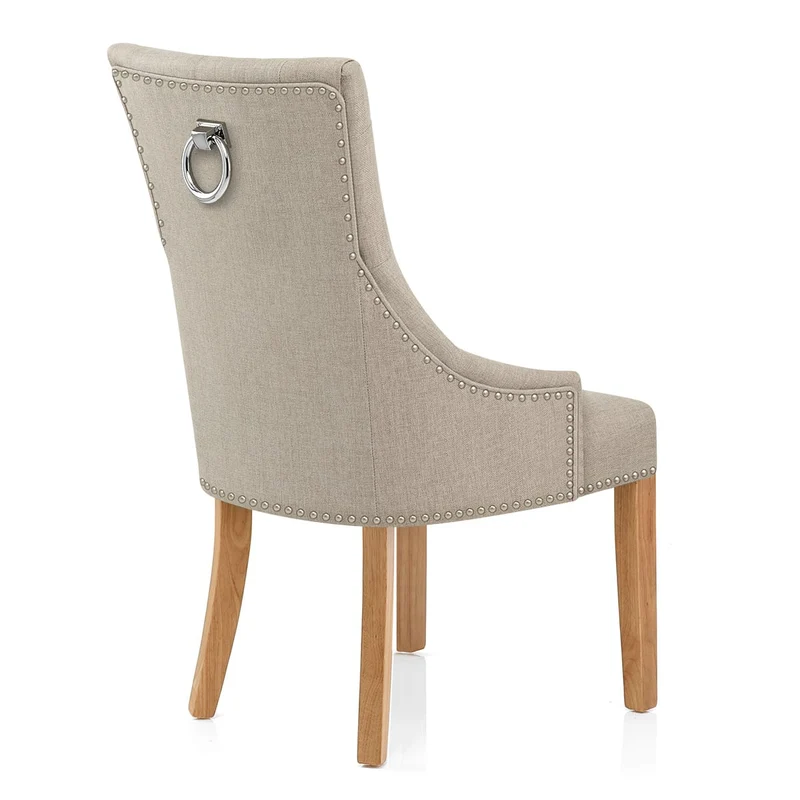 Chaise Chêne Tissu - Ascot Taupe