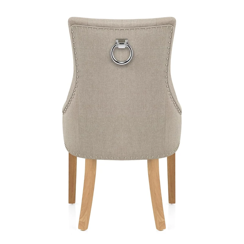 Chaise Chêne Tissu - Ascot Taupe