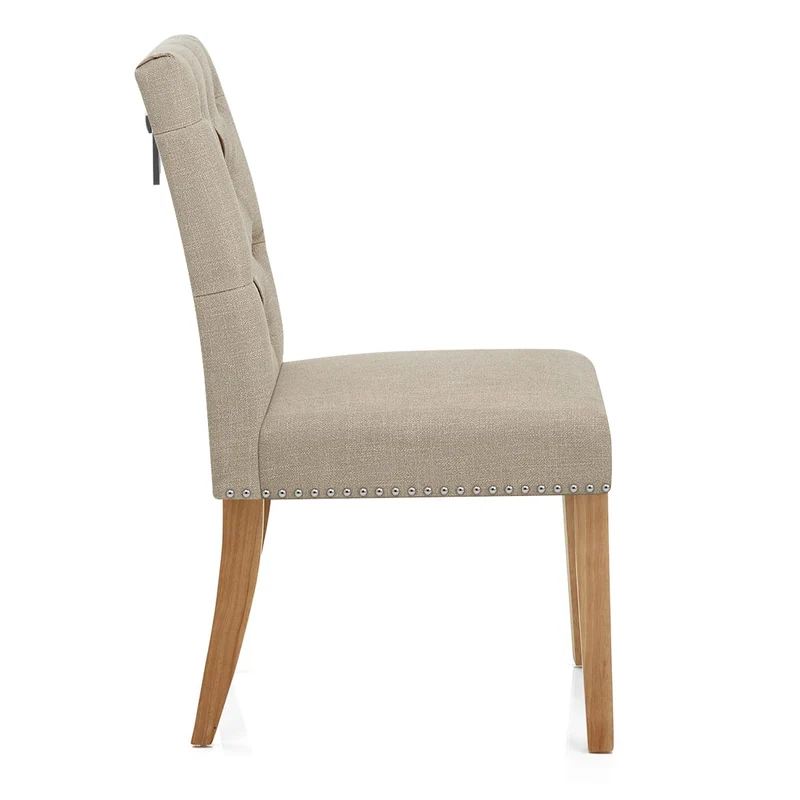 Chaise Bois Tissu - Barrington Crème