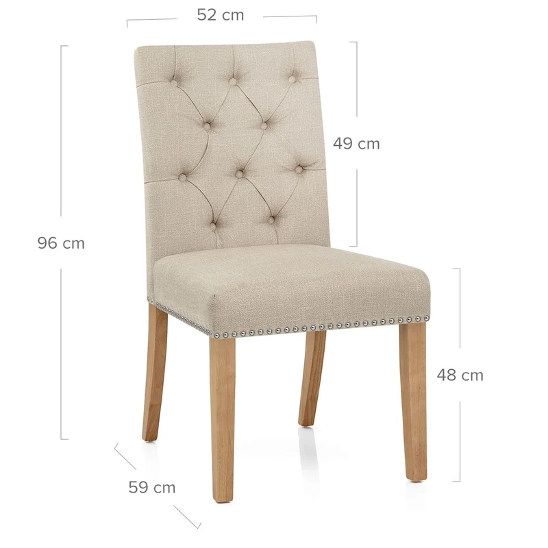 Chaise Bois Tissu - Barrington Crème